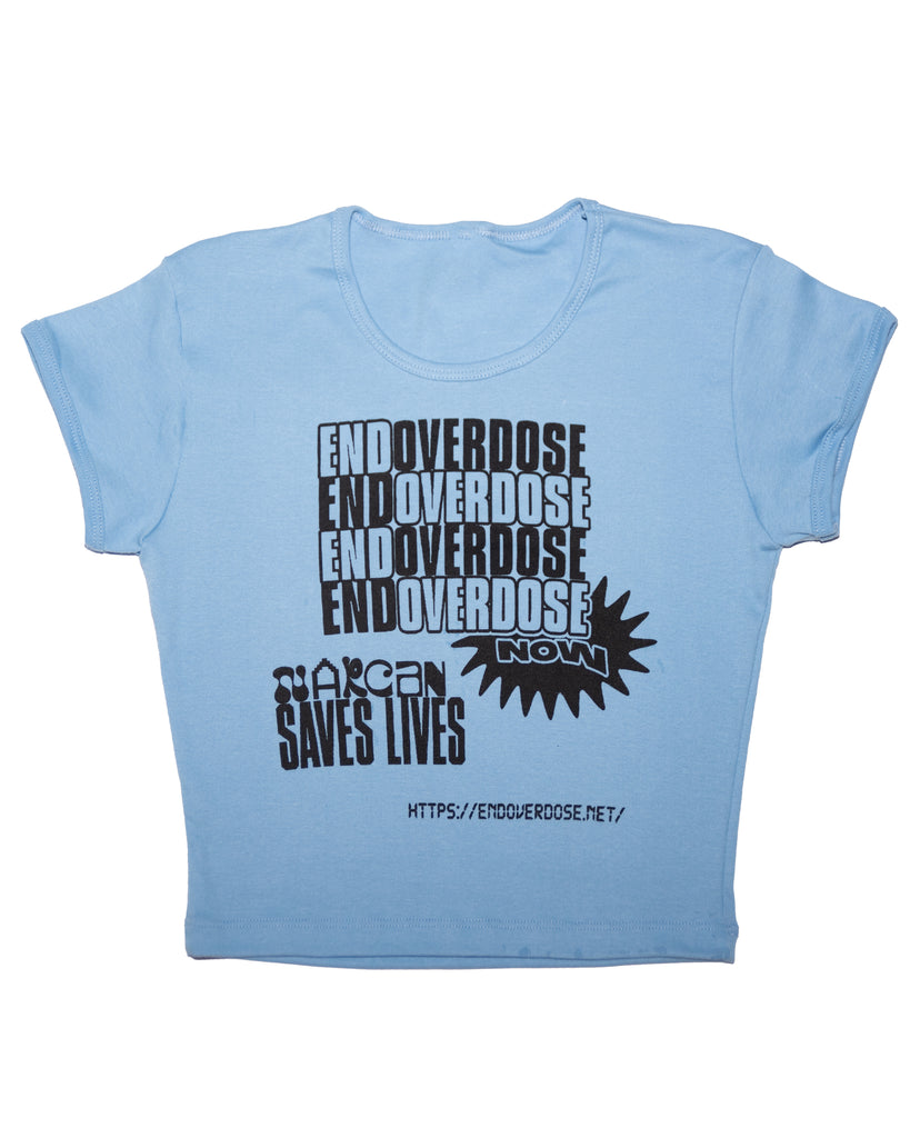 Narcan Saves Lives Baby Tee - Blue