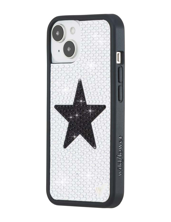 Rhinestone Star | White and Black iPhone Case