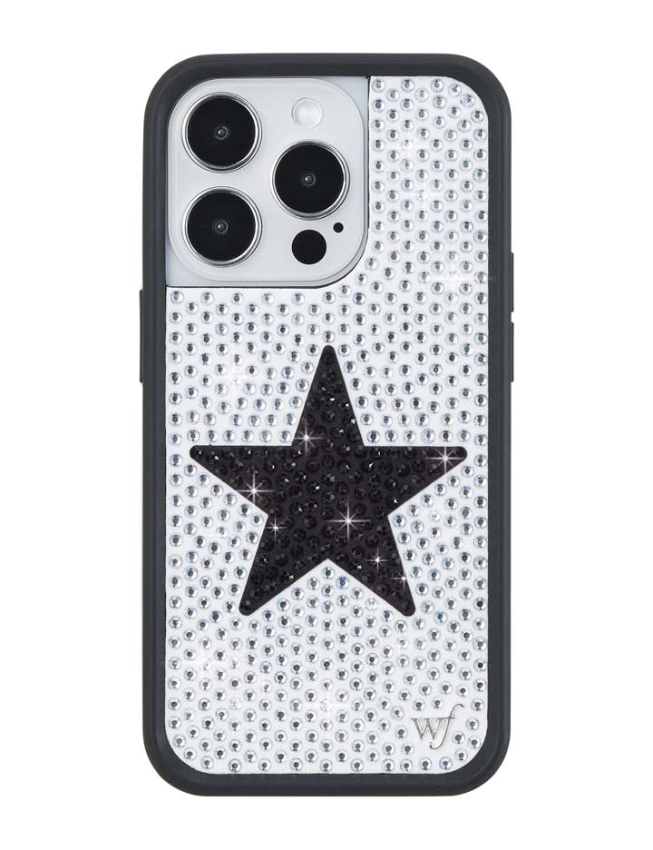 Rhinestone Star | White and Black iPhone Case