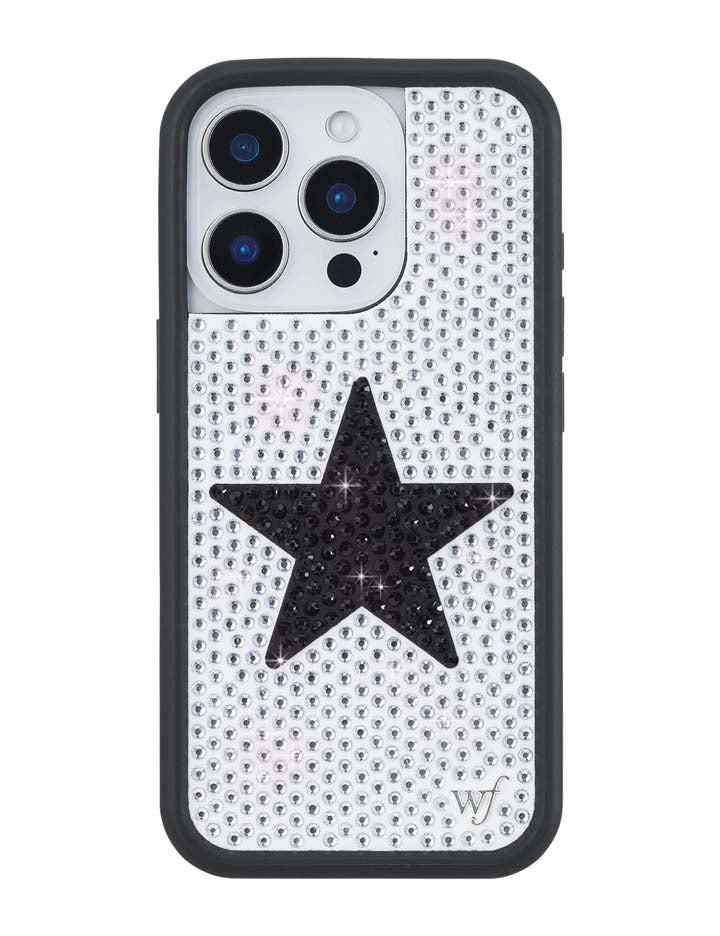 Rhinestone Star | White and Black iPhone Case