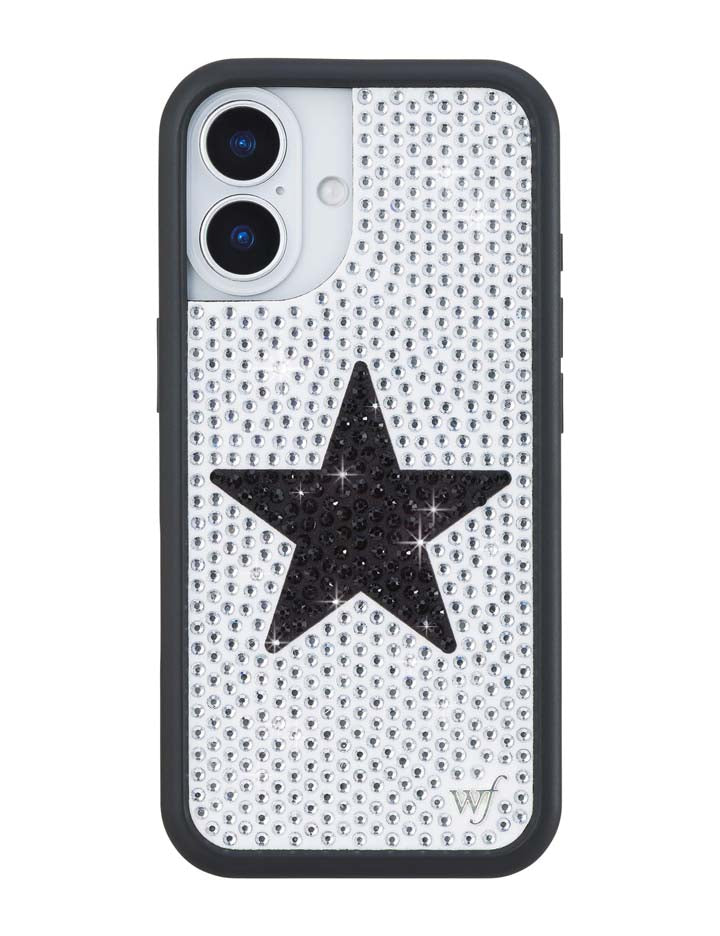 Rhinestone Star | White and Black iPhone Case