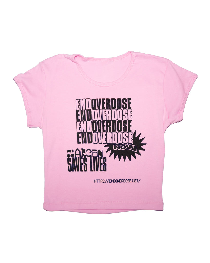 Narcan Saves Lives Baby Tee - Pink